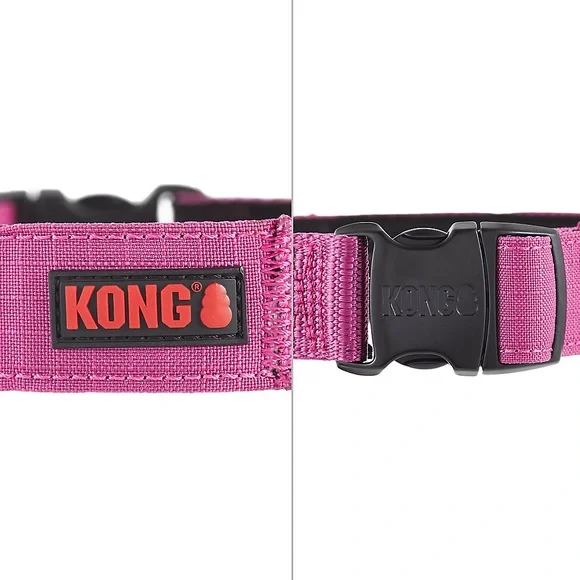 🐶 KONG® M Pink Handle Dog Collar Chew Resistant Ultra Durable Pet Pets Leash - Picture 4 of 9